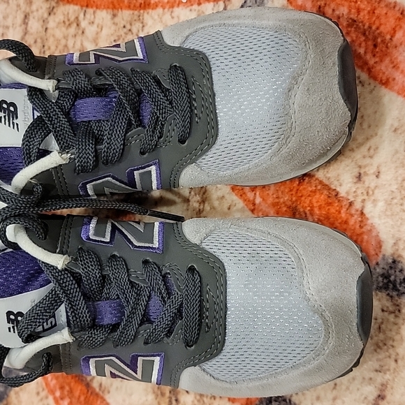 Girls 574 shadow logo lace up sneaker - Picture 7 of 8